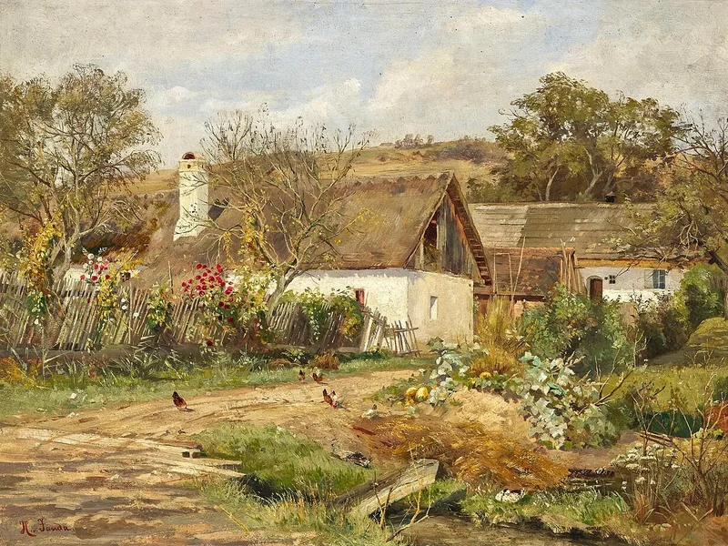 1853-Hermine von Janda - Nell'orto